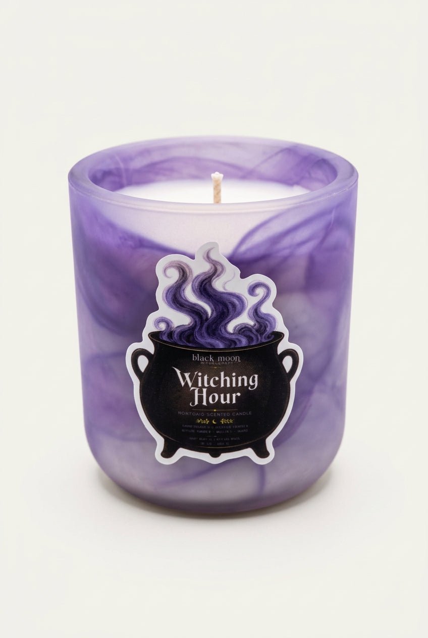 Witching Hour — Halloween Soy Candle | Dark Berry & Amberwood - Black Moon Ritualcraft