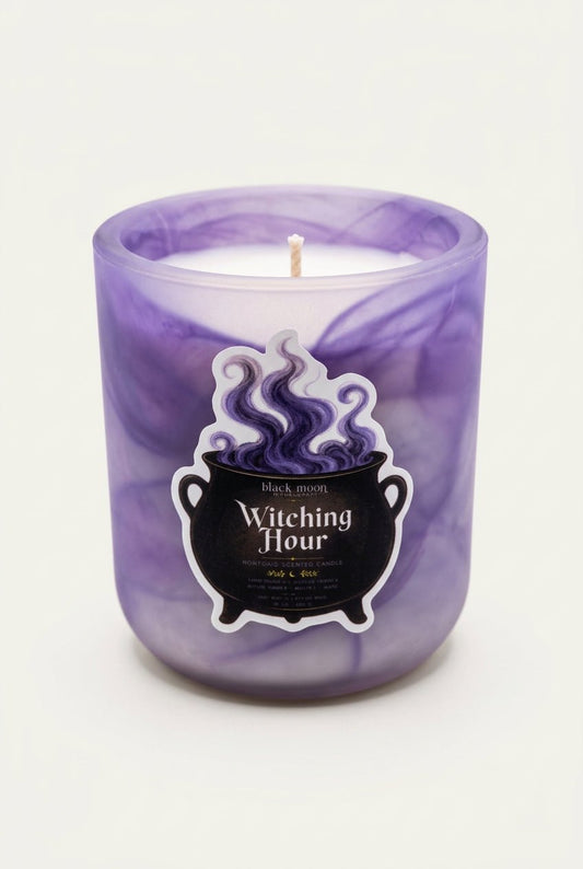 Witching Hour — Halloween Soy Candle | Dark Berry & Amberwood - Black Moon Ritualcraft