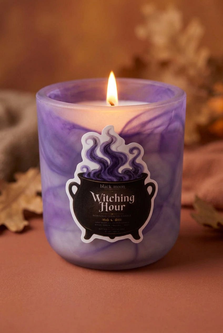 Witching Hour — Halloween Soy Candle | Dark Berry & Amberwood - Black Moon Ritualcraft