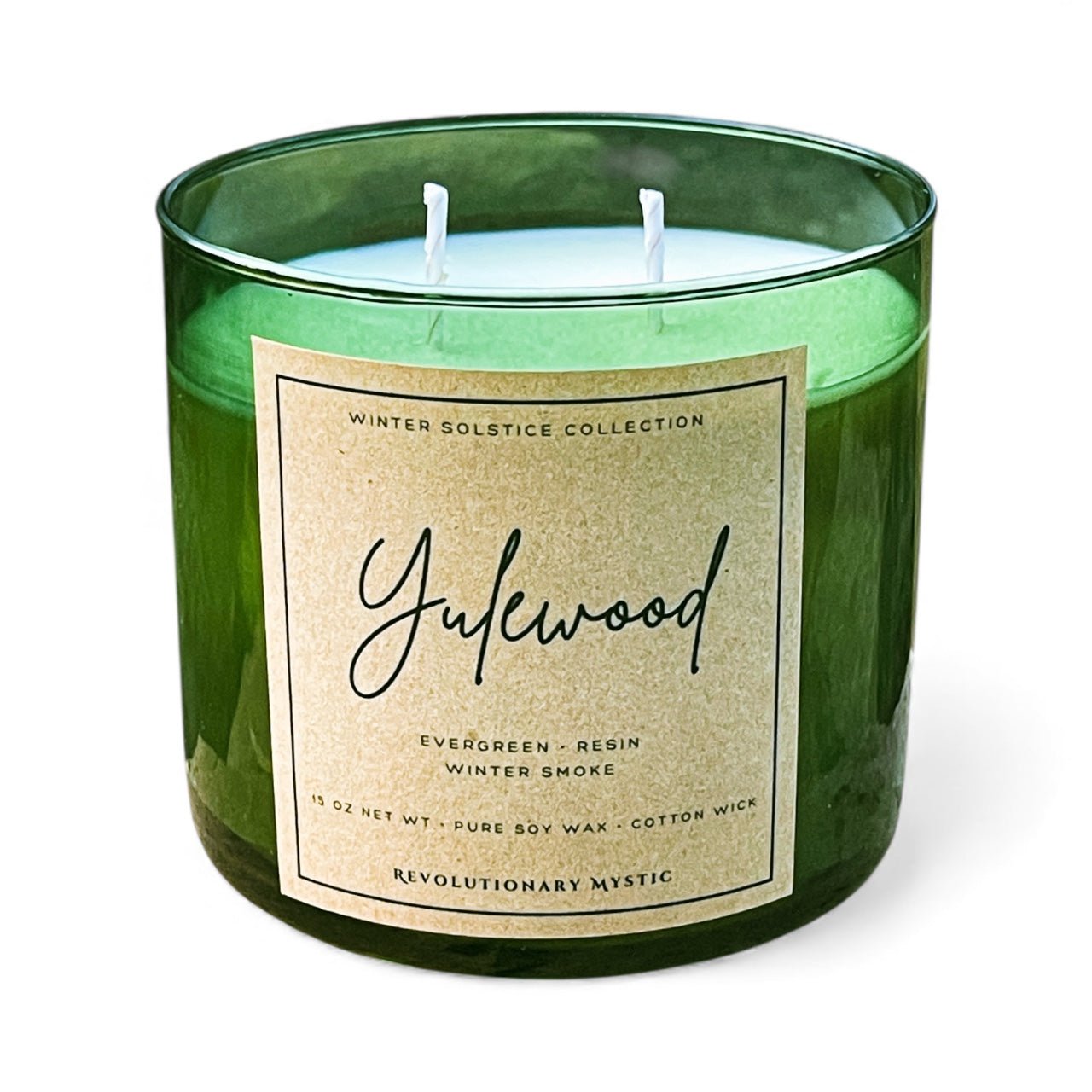 Yulewood Clean Fragrance Holiday Soy Wax Candle - Nontoxic Hand - Poured Candle - Revolutionary Mystic