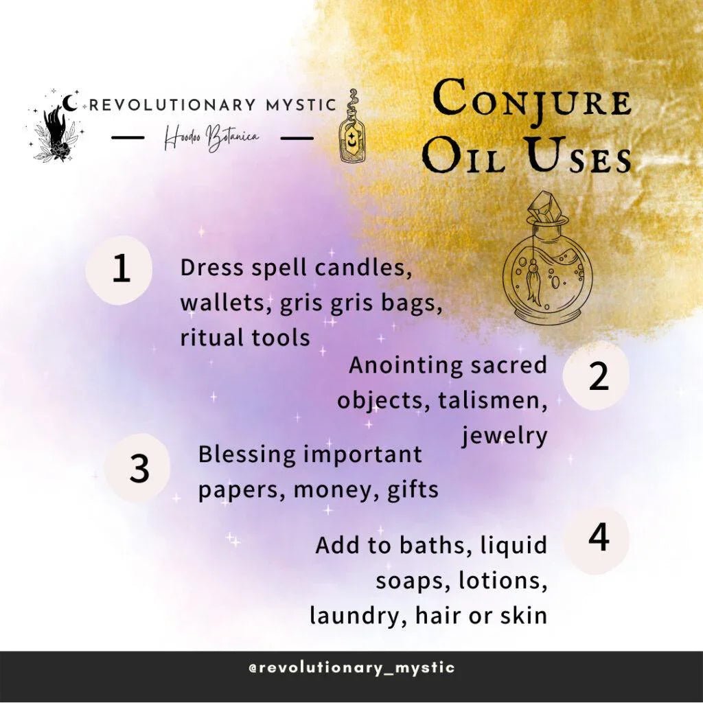 Lucky Hand Conjure Oil - Ritual Oil for Luck And Good Fortune Work - Revolutionary Mystic
